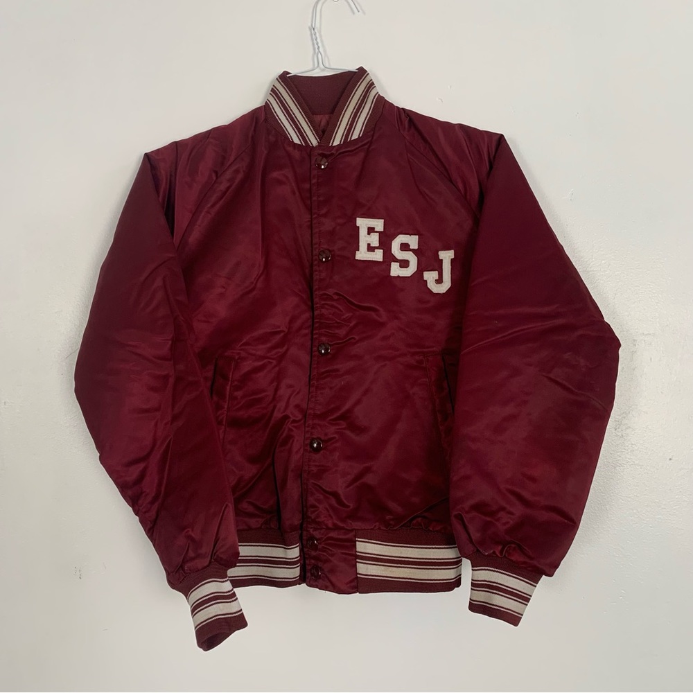 Vintage VTG CHALK LINE ESJ EAST SAN JOSE custom jacket youth medium burgundy